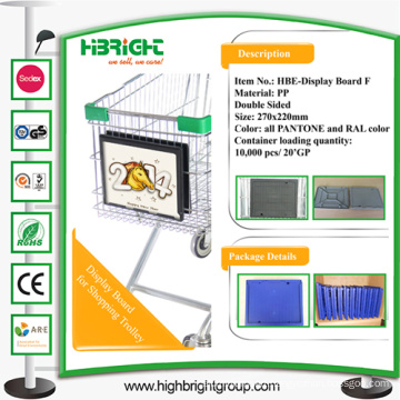 Shopping Cart Plastic Advertising Board